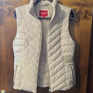 Guess Women's Beige Quilted Vest